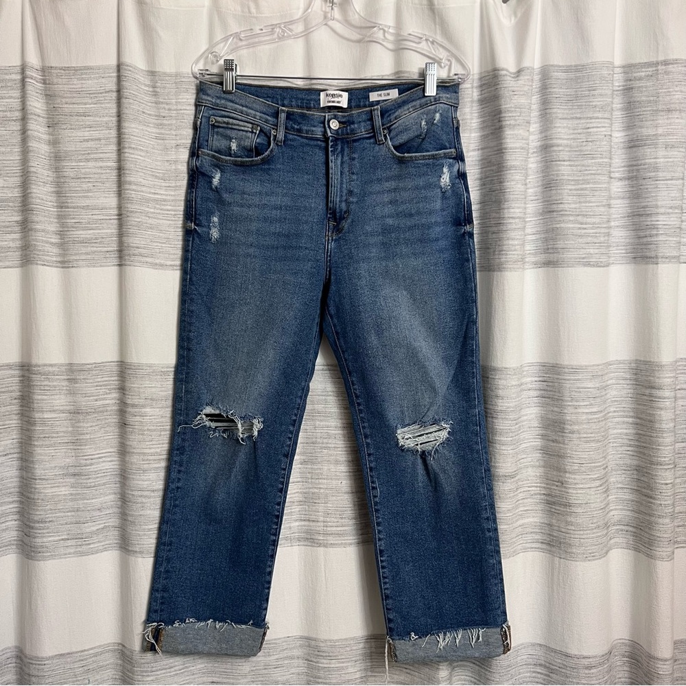 Kenzie Blue Distressed Ankle Jeans
